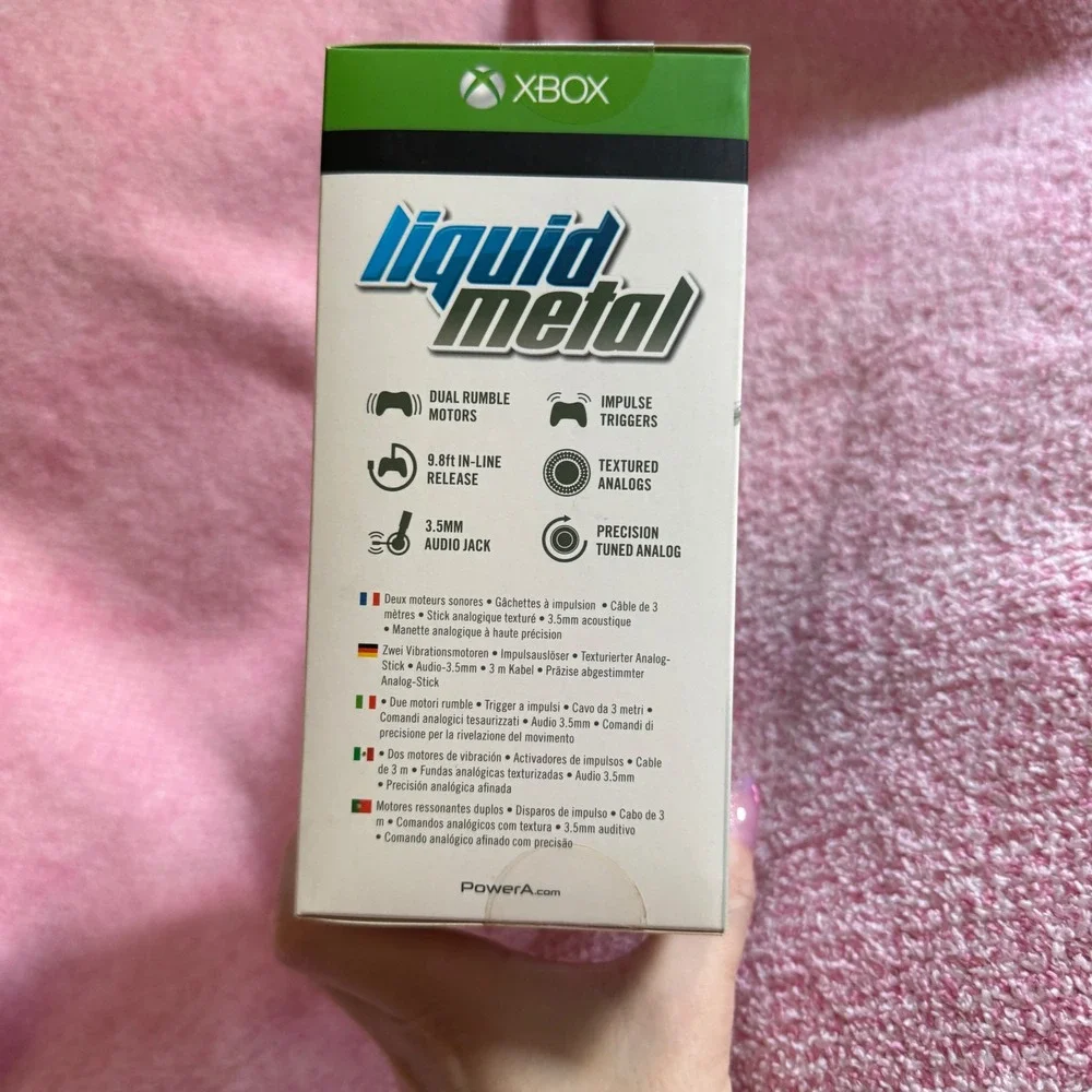 PowerA Liquid Metal Wired Controller for Xbox One Black Metallic NIB